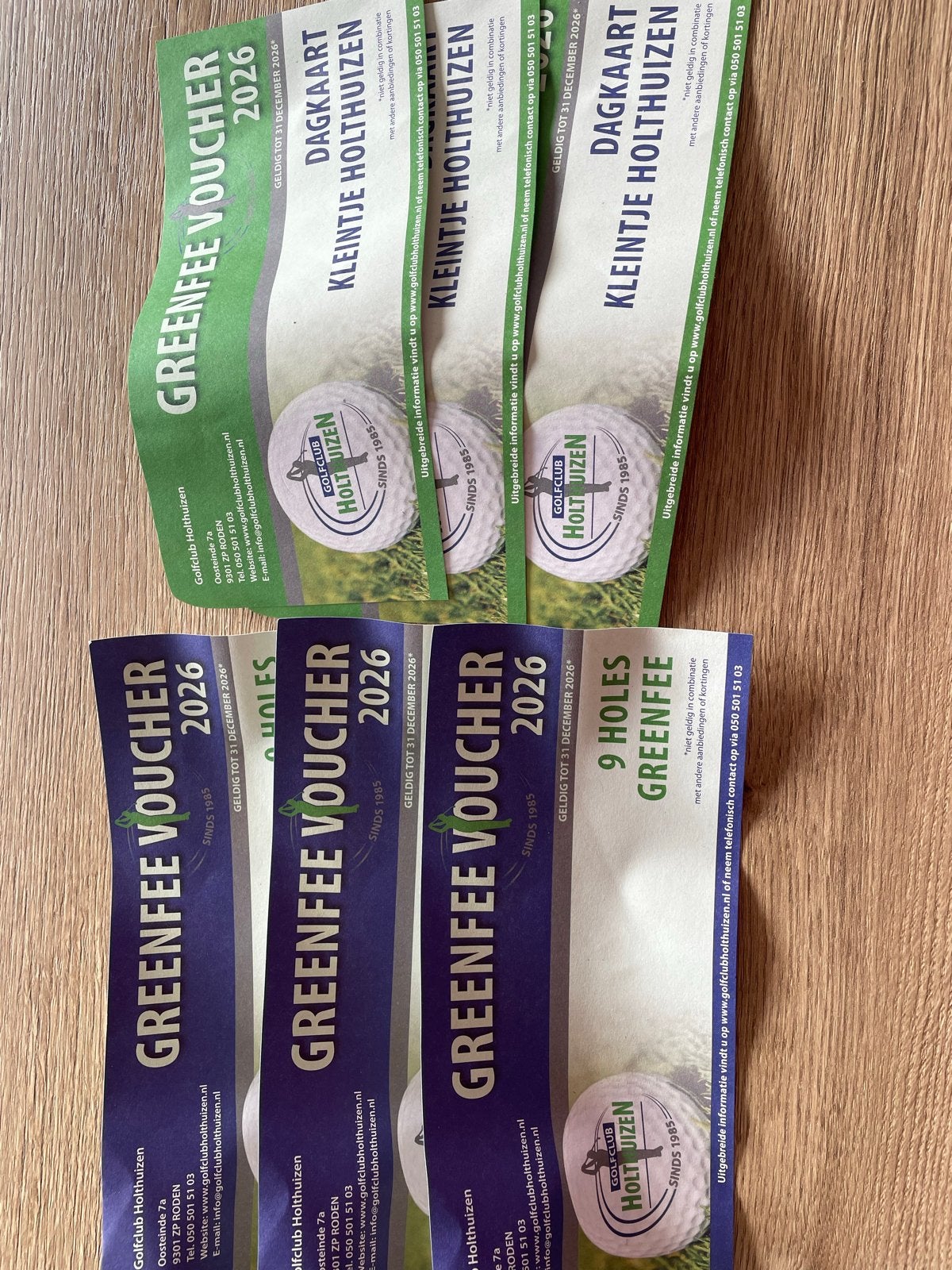 Greenfee, Overige soorten, Overige typen