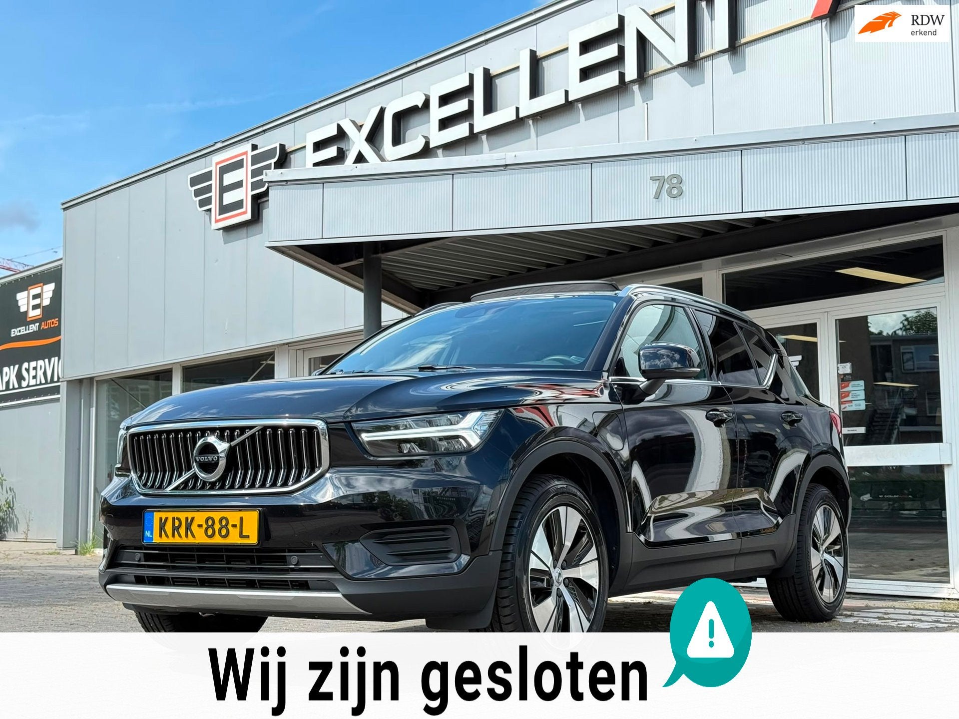 Volvo XC40 1.5 T4 Recharge Inscription Expr | Panoramadak, Auto's, Volvo, Stof, Gebruikt, Zwart, Origineel Nederlands