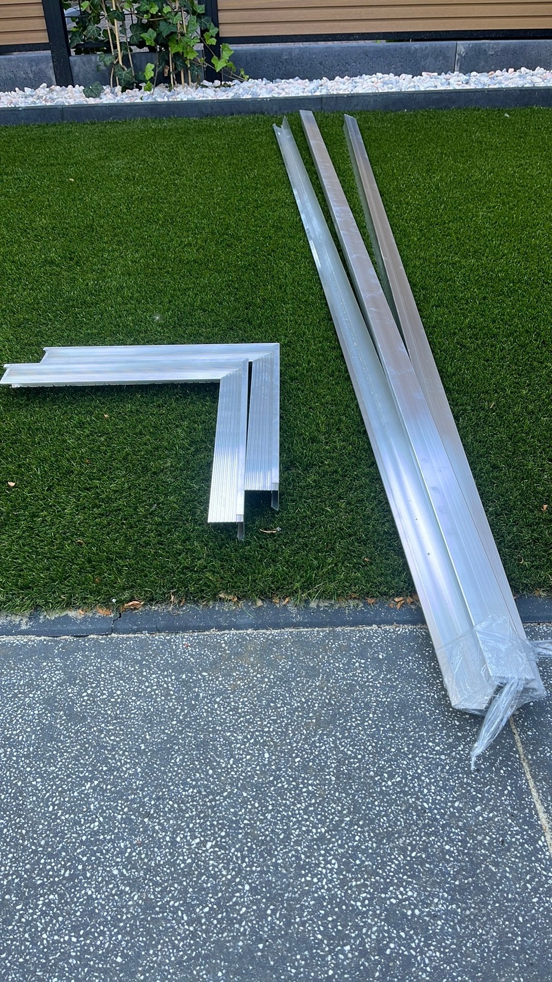 Set daktrimmen 45x45x2500 met hoeken, Ophalen, Overige typen, Zo goed als nieuw, Minder dan 5 m²