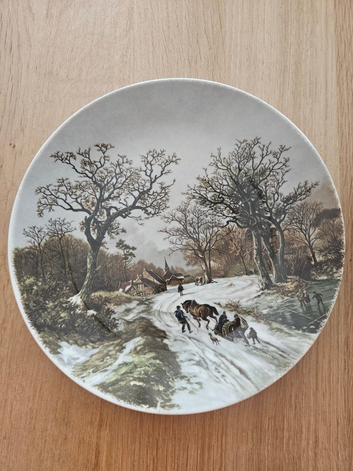 Antiek decoratief bord - Royal Schwabap, Views of the Rhine, Ophalen of Verzenden