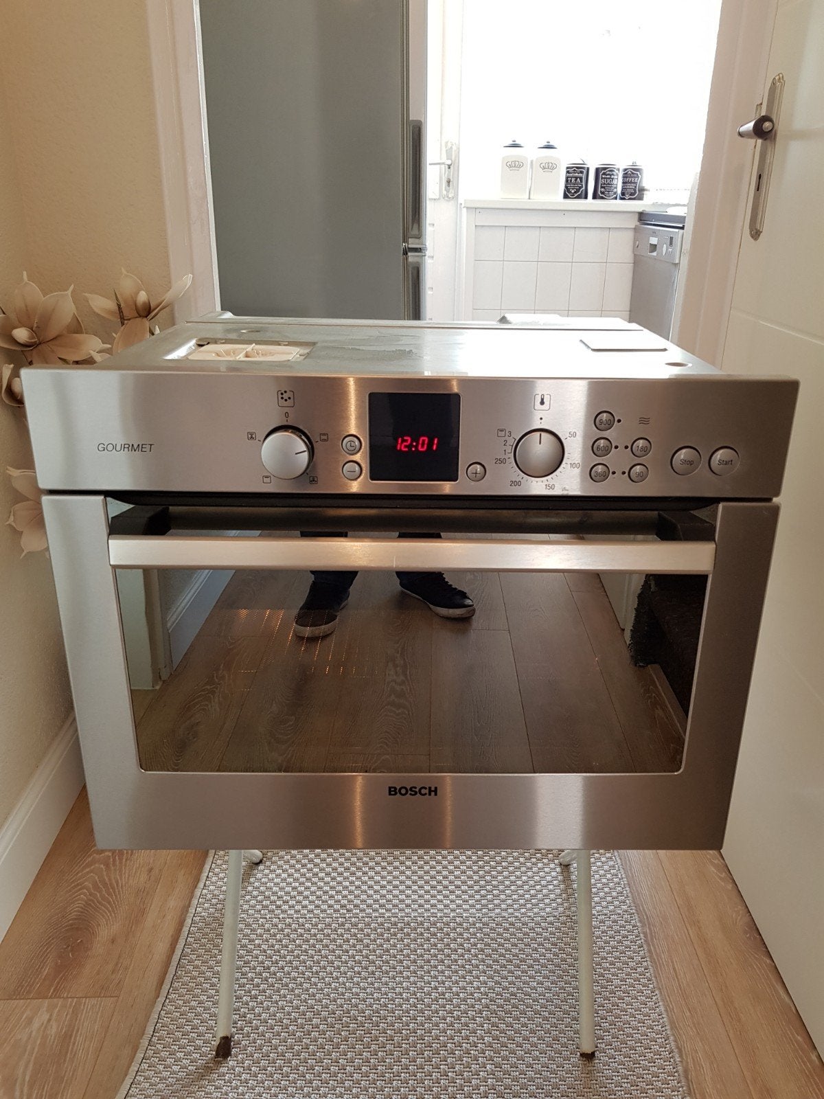 BOSCH RVS INBOUW COMBI OVEN  / MAGNETRON, Ophalen, Zo goed als nieuw, Hete lucht
