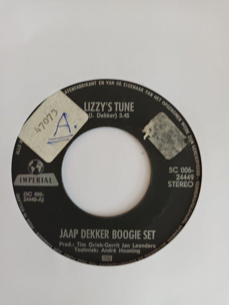 Jaap Dekker Boogie Set - Lizzy`s Tune  (Imperial 006 24449), 7 inch, Single, Ophalen of Verzenden, Originele persing