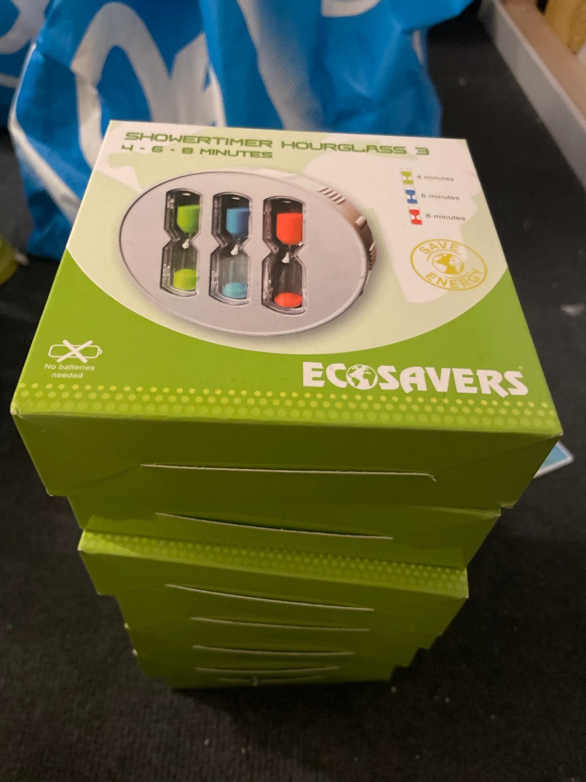 7x Ecosavers Douchetimer Zandloper 4-6-8 Minuten, Ophalen of Verzenden, Nieuw, Meerkleurig, Kunststof