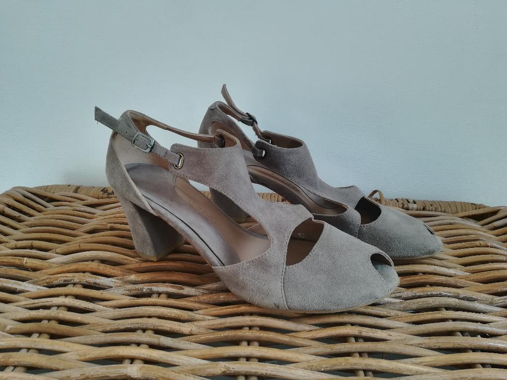 Audley Peeptoe Pumps Sandalen Suède Bruin maat 39, Kleding | Dames, Schoenen, Gedragen, Bruin, Audley, Sandalen of Muiltjes