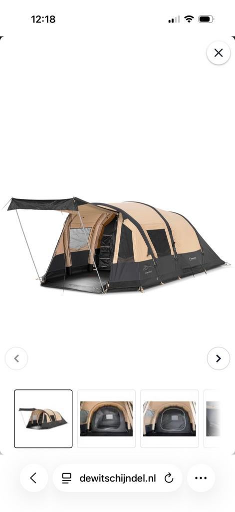 Bardani airwave 230 TC opblaasbare tent - NIEUW, Caravans en Kamperen, Tenten, Ophalen, Nieuw, Tot en met 3
