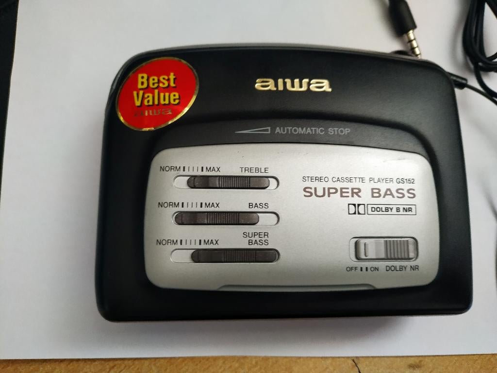 Aiwa HS-GS152 Walkman Super Bass, Audio, Tv en Foto, Walkmans, Discmans en Minidiscspelers, Ophalen of Verzenden, Walkman