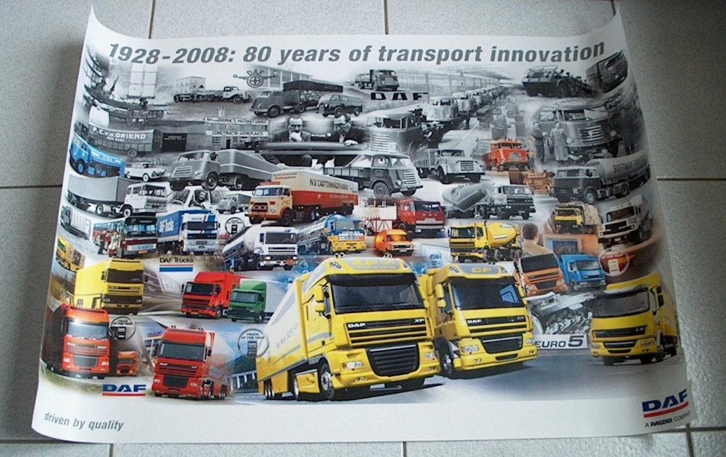 Poster : Daf Trucks Paccar 70x100, Ophalen, Gebruikt, Rechthoekig Liggend, A1 t/m A3