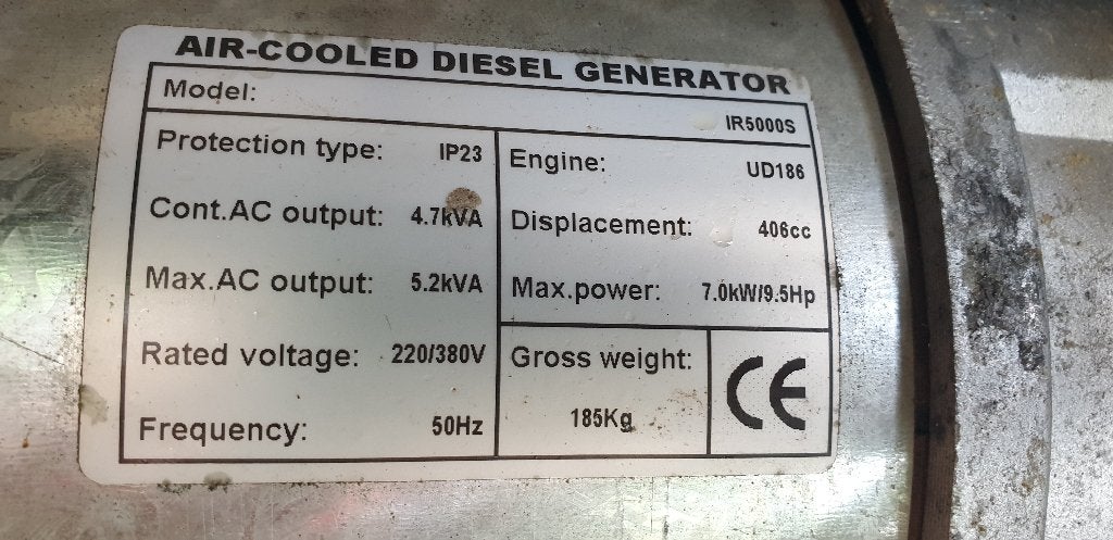 Generator diesel, Ophalen, Zo goed als nieuw
