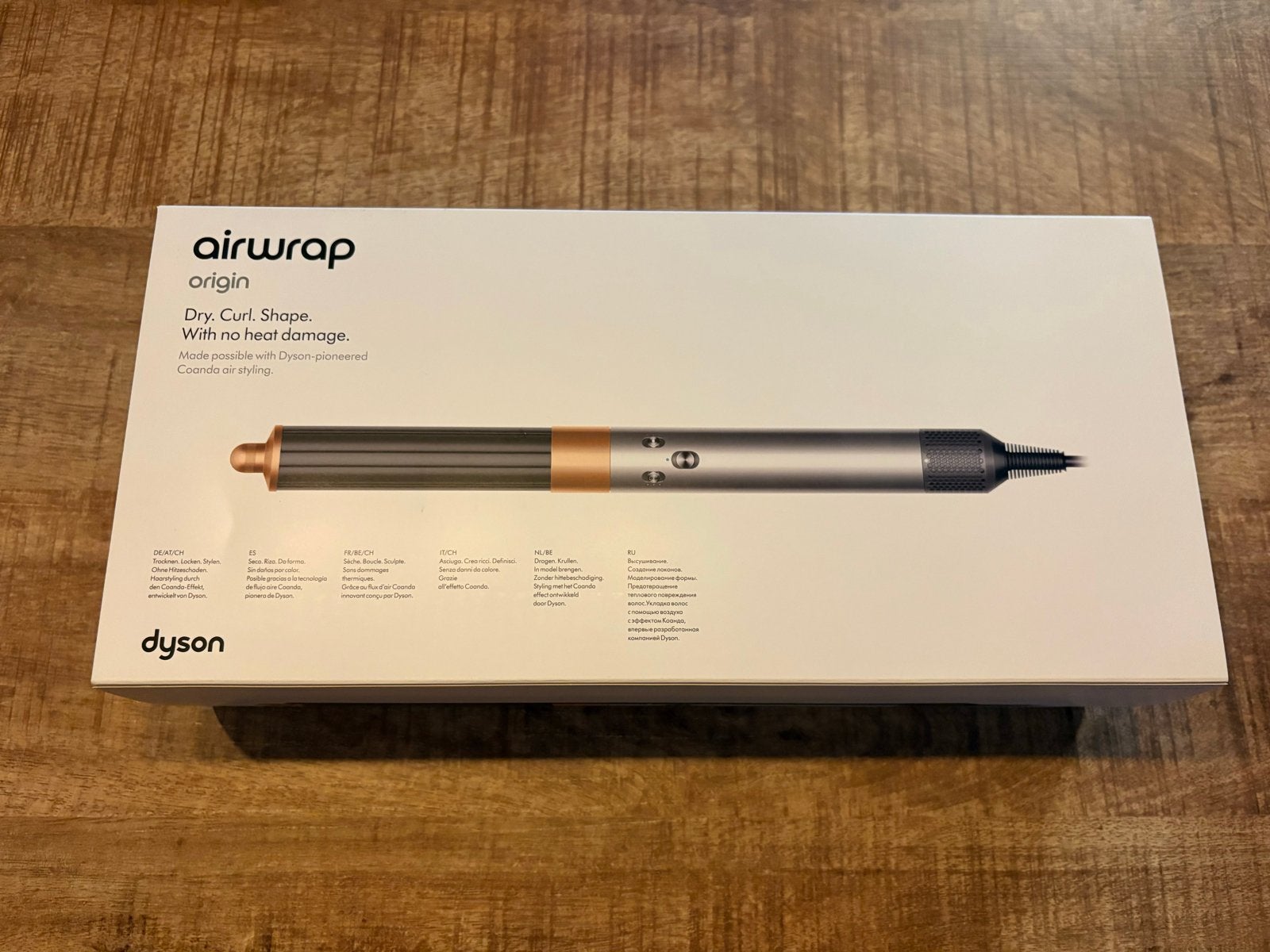 Dyson Airwrap Origin - nikkel/koper kleur NIEUW, Ophalen of Verzenden, Nieuw, Haarverzorging