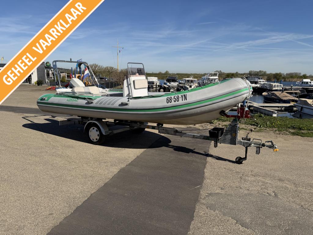 Lomac 550 IN S RIB - Johnson 70PK - Sportief & Krach, Watersport en Boten, Rubberboten, 6 m, Gebruikt, Benzine, Overige merken