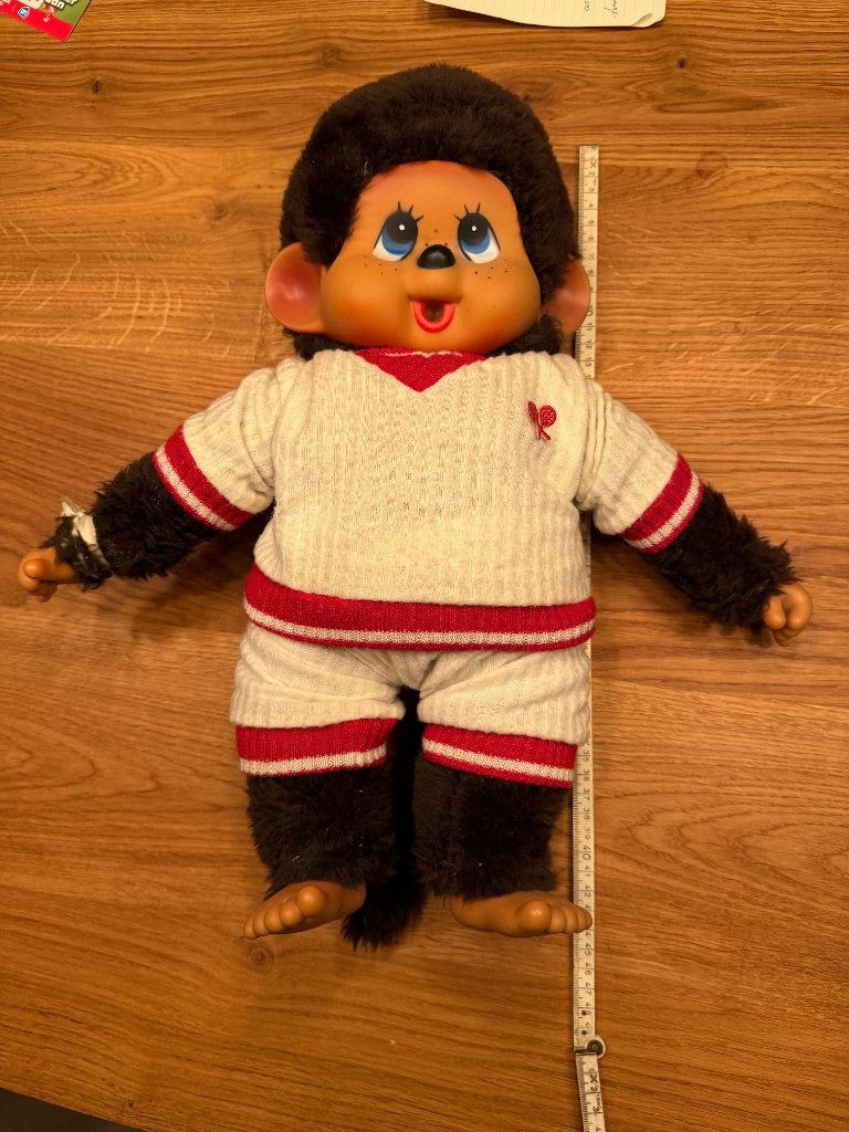Monchhichi pop vintage 43 cm groot, Verzamelen, Ophalen of Verzenden, Gebruikt, Pop