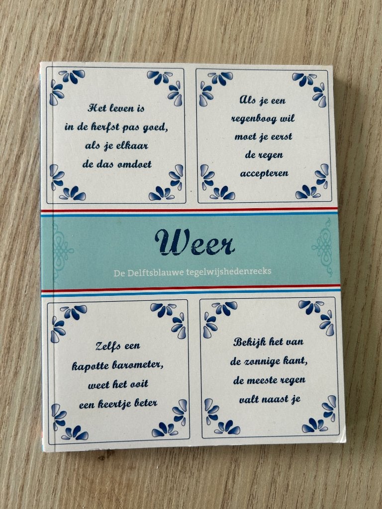 Weer / boekje met spreuken / cadeauboekje, Ophalen of Verzenden, Nieuw, Overige typen