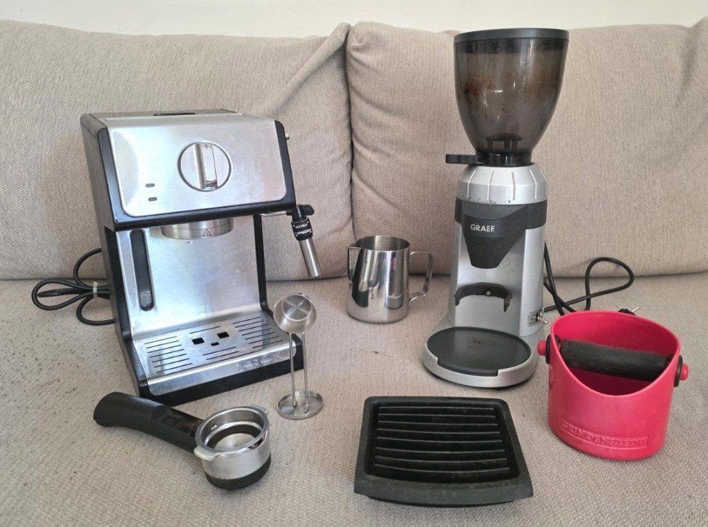 Espressoapparaat en -molen, Ophalen, Gebruikt, Espresso apparaat, 10 kopjes of meer