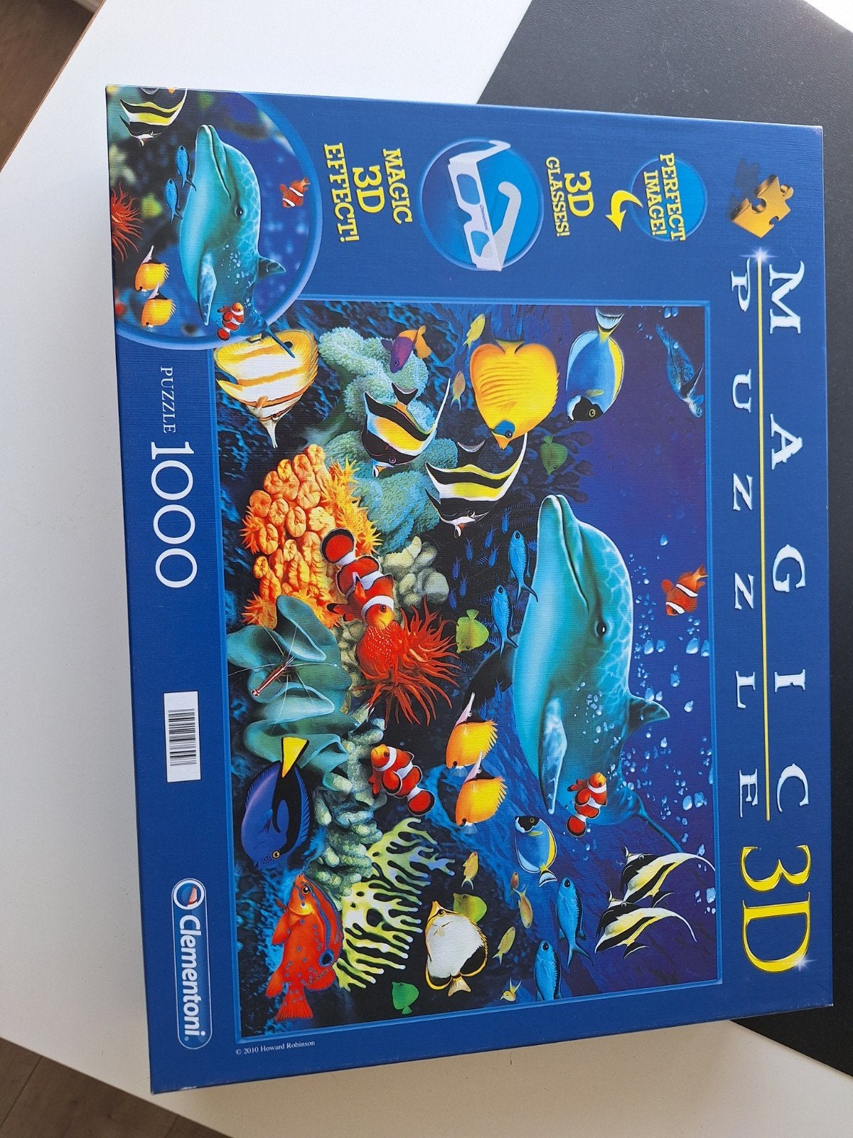 Clementoni Magic Puzzle 3D Dolfijnen 1000 stukjes, Ophalen of Verzenden, 500 t/m 1500 stukjes, Gebruikt, Legpuzzel