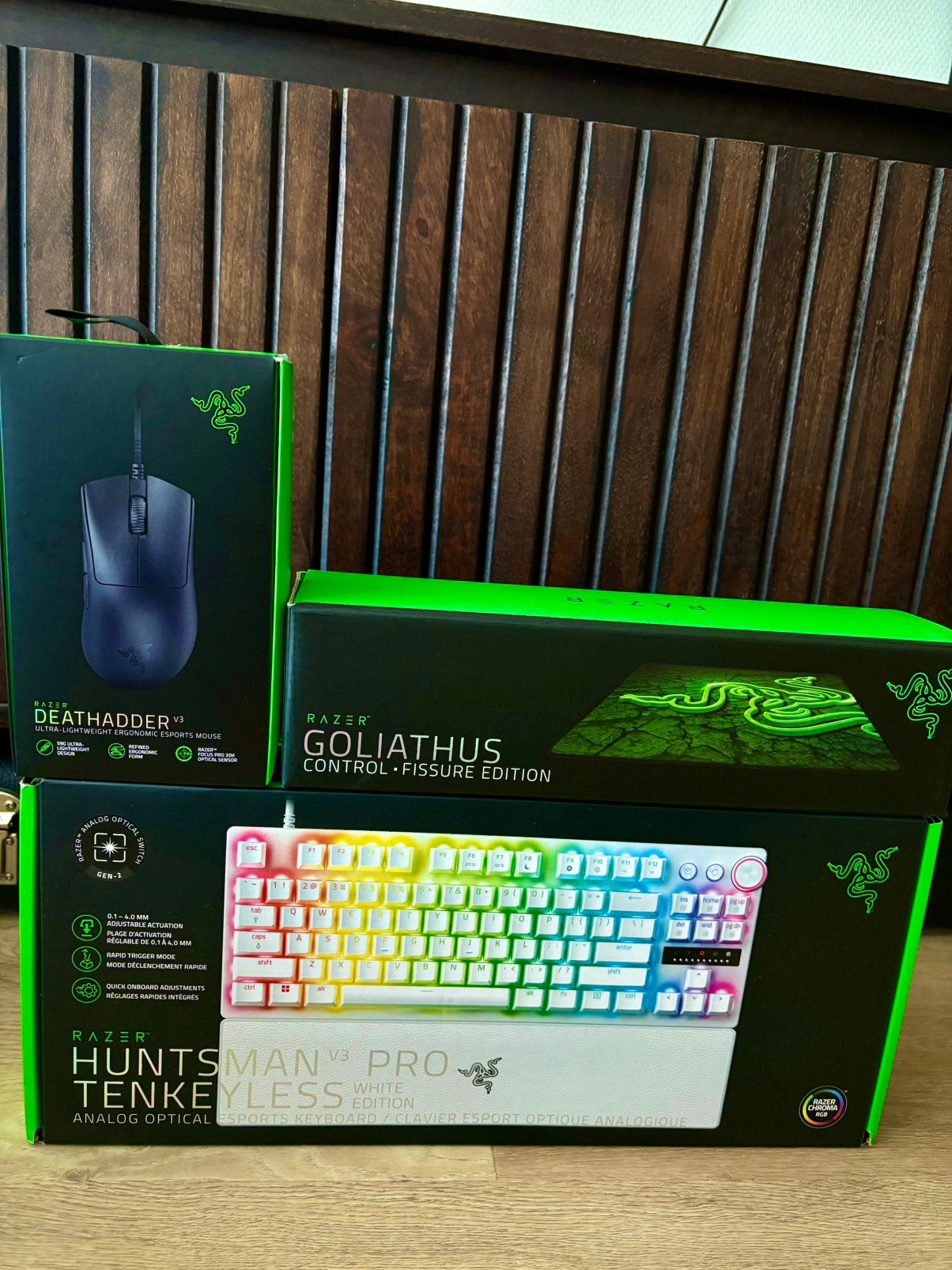 Razer gaming setup | huntsman v3 pro tkl + deathadder v3, Gaming toetsenbord, Ophalen of Verzenden, Zo goed als nieuw, Qwerty
