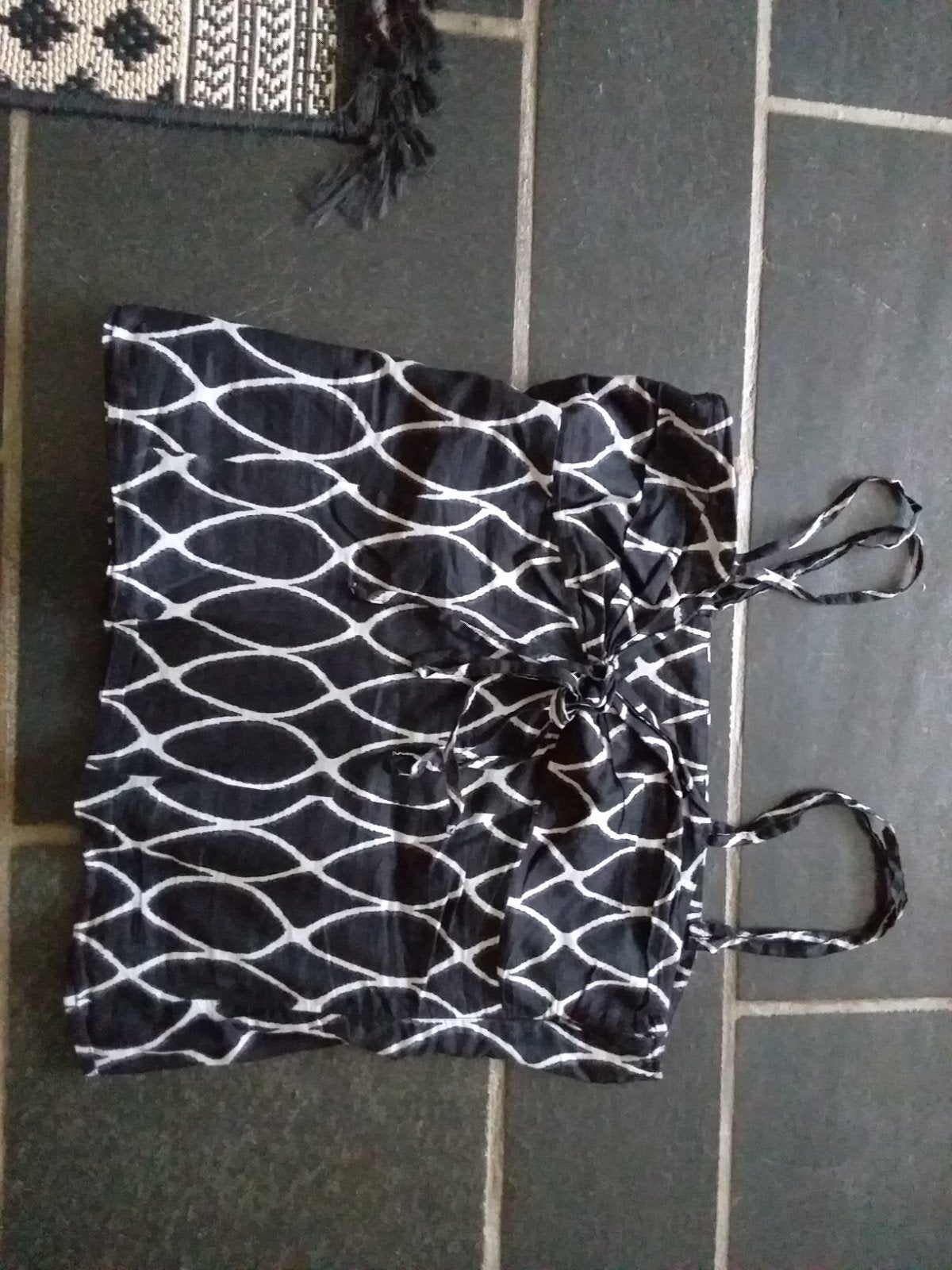 Marie Mero Zwart-witte top mouwloos Maat 42/44 (L), Maat 38/40 (M), Marie Mero, Zwart, Ophalen of Verzenden