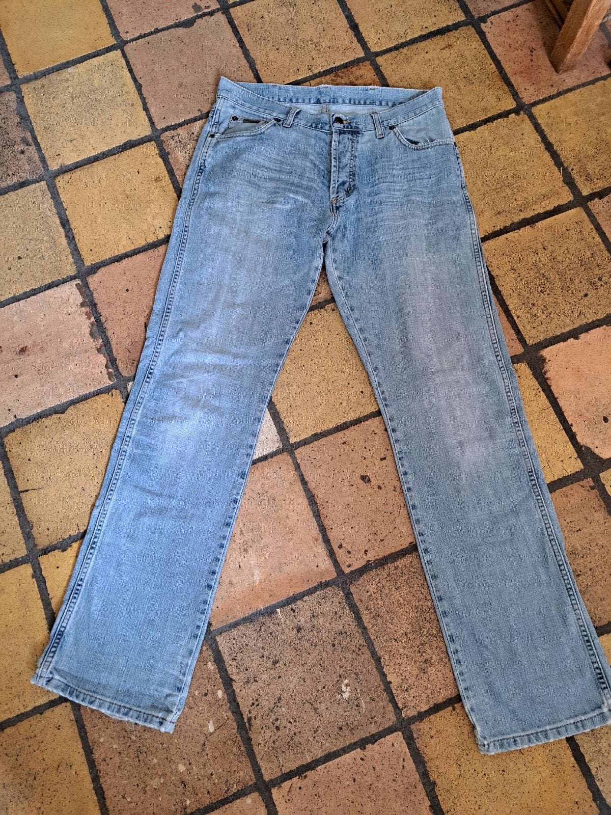 Vintage spijkerbroek jeans 33-34, Ophalen of Verzenden, Gedragen, Blauw, W33 - W34 (confectie 48/50)