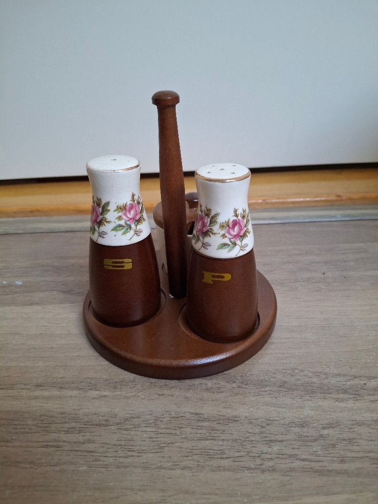 Vintage peper en zoutstel, Antiek en Kunst, Antiek | Keramiek en Aardewerk, Ophalen of Verzenden
