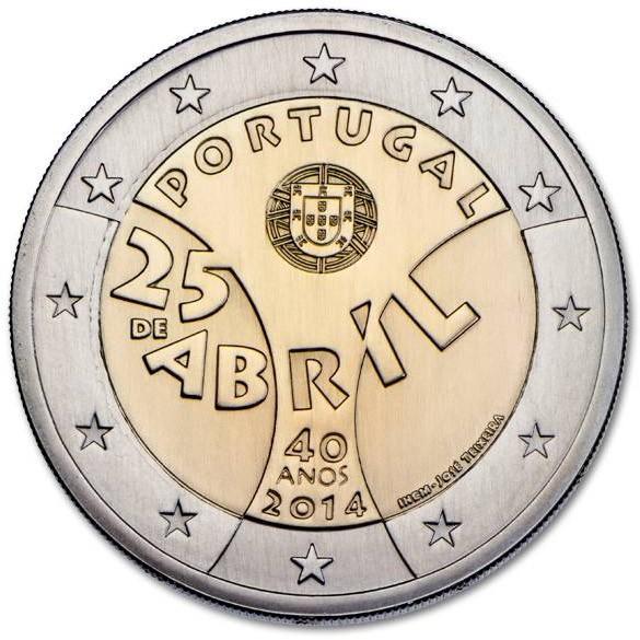 2 euro Portugal 2014 - Anjerrevolutie (UNC), Postzegels en Munten, Munten | Europa | Euromunten, Ophalen of Verzenden, Portugal