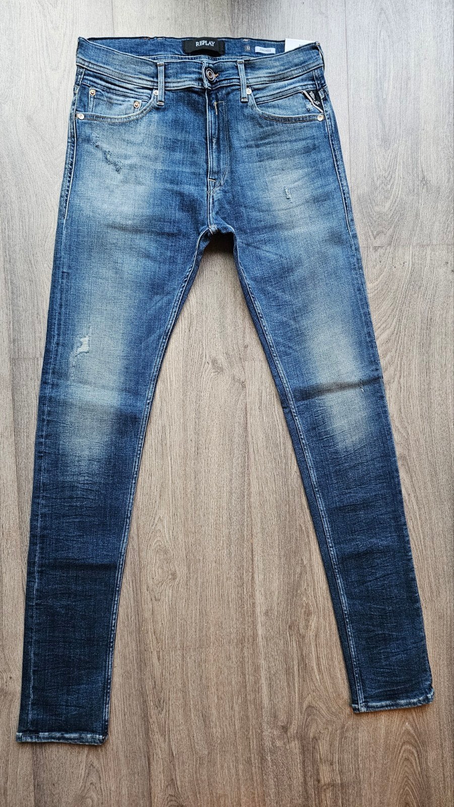- NIEUWE- REPLAY JONDRILL W32 L34 * 32x34 - skinny - #D3555, Info@replay.com, Blauw, Nieuw, Ophalen of Verzenden