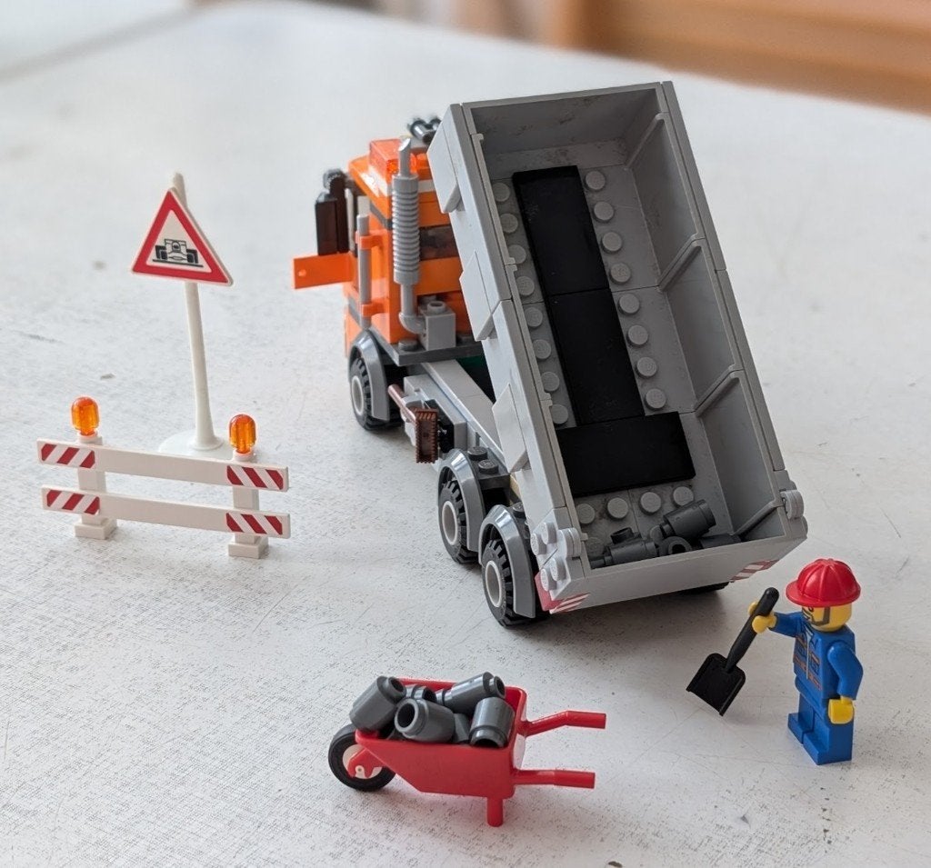 Lego City vrachtwagen kiepauto nr 4434, City, Lego, Zo goed als nieuw, Complete set