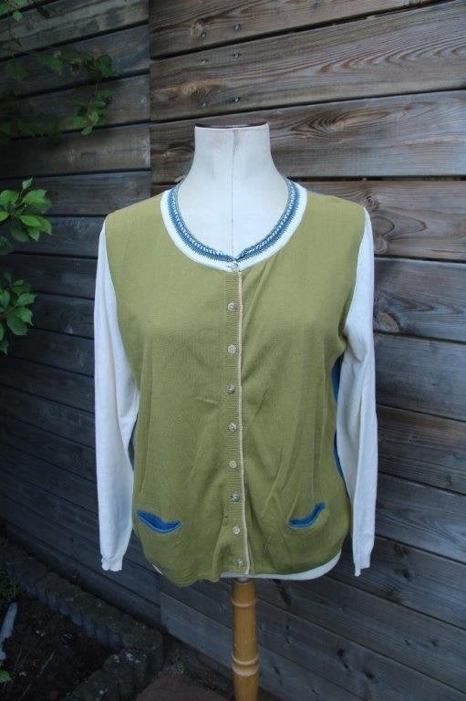 Vest dun Kaki/ blauw/ creme Maliparmi mt Xl Vaste prijs, Kleding | Dames, Ophalen of Verzenden, Zo goed als nieuw, Groen, Maat 46/48 (XL) of groter