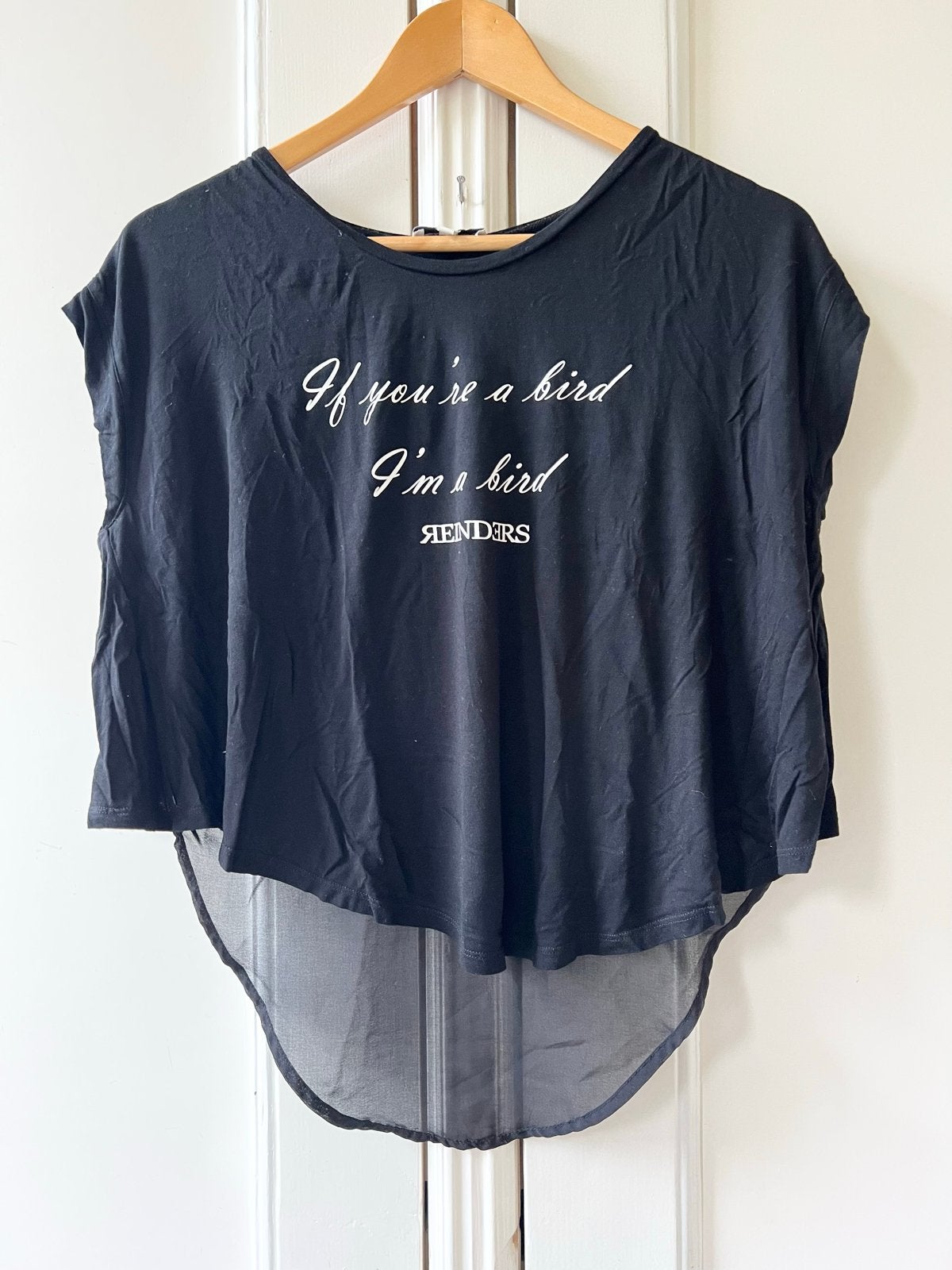 Reinders Zwart shirt met tekstprint, maat XS, Zwart, Ophalen of Verzenden, Zo goed als nieuw, Korte mouw