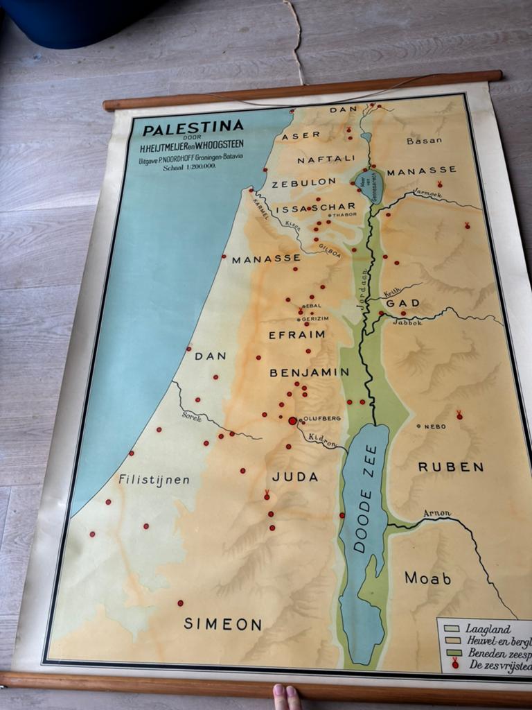 Schoolposter / schoolkaart Palestina, Ophalen, Aardrijkskunde