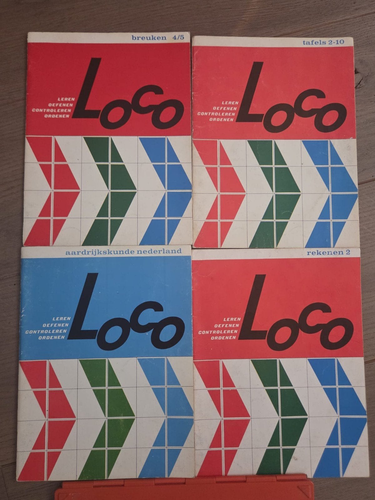 Vintage LOCO leerspel met 4 boekjes, Ophalen of Verzenden, Gebruikt
