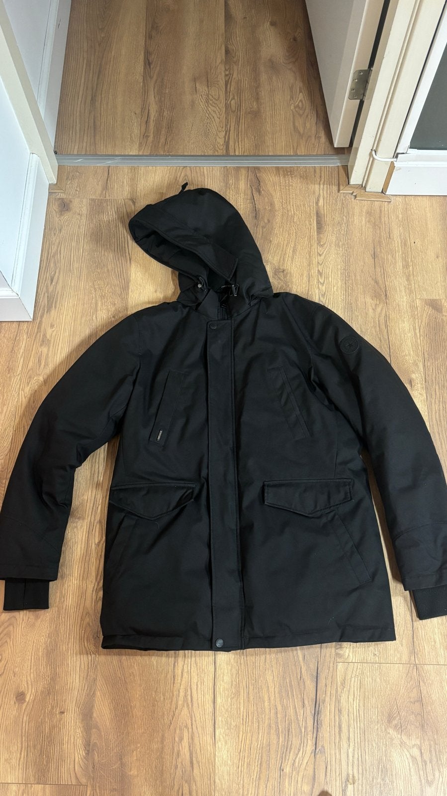Originele Airforce parka jas, Kleding | Heren, Jassen | Winter, Ophalen of Verzenden, Zo goed als nieuw, Maat 52/54 (L), Zwart