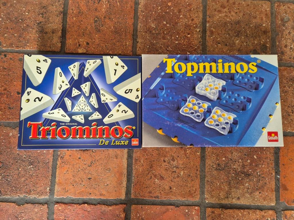 Diverse bordspellen: Triominos en Monopoly Junior, Vijf spelers of meer, Ophalen of Verzenden, Gebruikt, Goliath, Parker, Hasbro