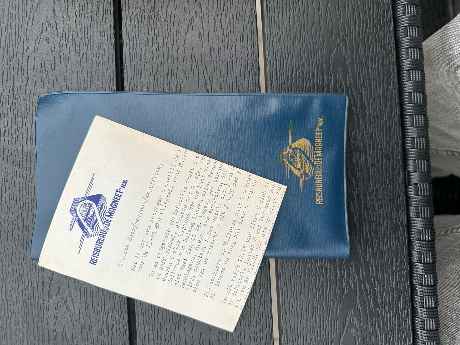 Vintage KLM reisdocumenten Mallorca 1963, Verzamelen, Ophalen of Verzenden, 1960 tot 1980, Buitenland, Knipsel(s)