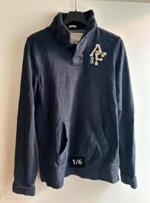 Donkerblauwe Trui Abercrombie & Fitch (XXL) ZGAN, Blauw, Overige maten, Ophalen of Verzenden, Zo goed als nieuw