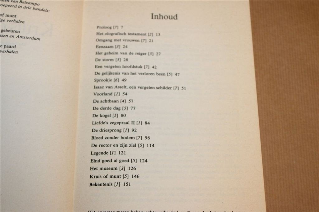 Kruis of Munt — Belcampo, Wijsgerige Verhalen 1976, Boeken, Ophalen of Verzenden, Gelezen