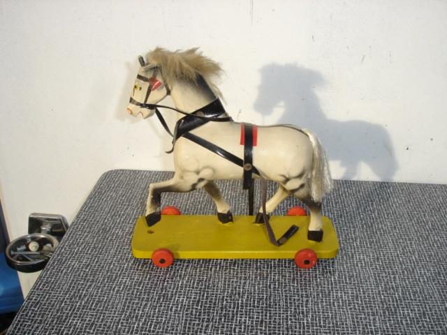 Vintage houten Duits speelgoedpaardje jaren 30 - 50, Antiek en Kunst, Antiek | Speelgoed, Ophalen of Verzenden