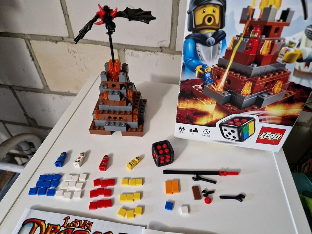 Lego spel 3838 lava dragon, Ophalen of Verzenden, Zo goed als nieuw, Complete set, Lego
