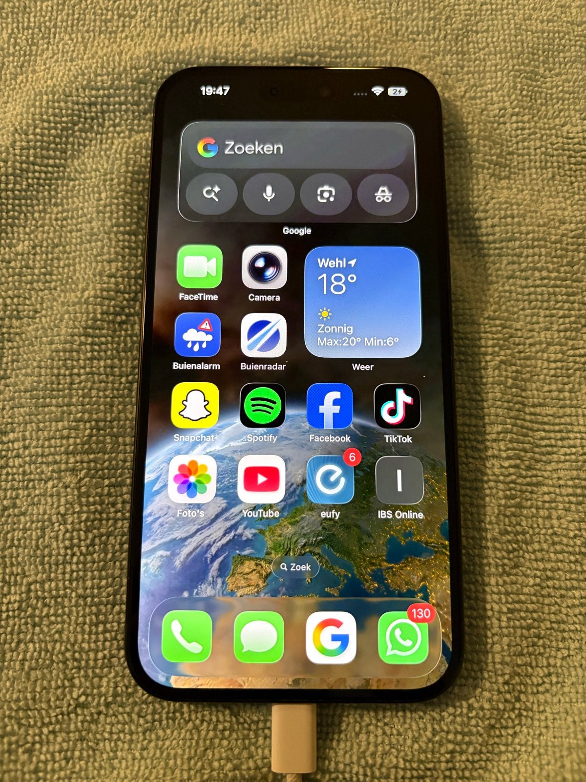 Apple iPhone 15 plus 🔋85%, Ophalen, 128 GB, Zwart, Refurbished