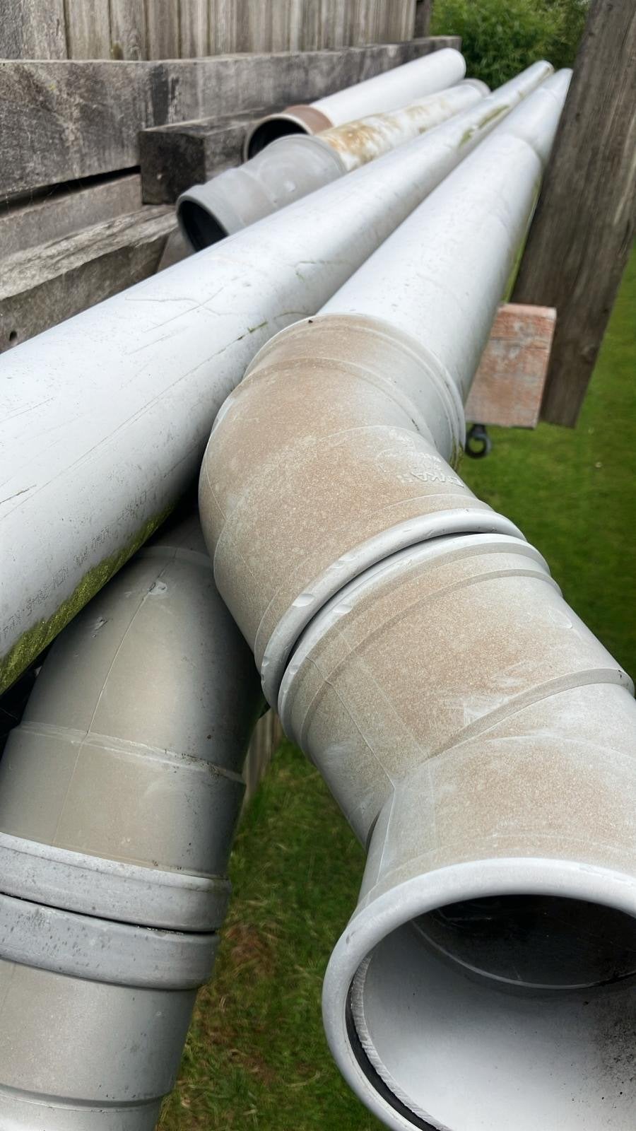 Diverse 110 PVC buizen en bochten, nieuw en gebruikt, Doe-het-zelf en Verbouw, Buizen en Afvoer, Ophalen, Afvoer, Gebruikt, Pvc