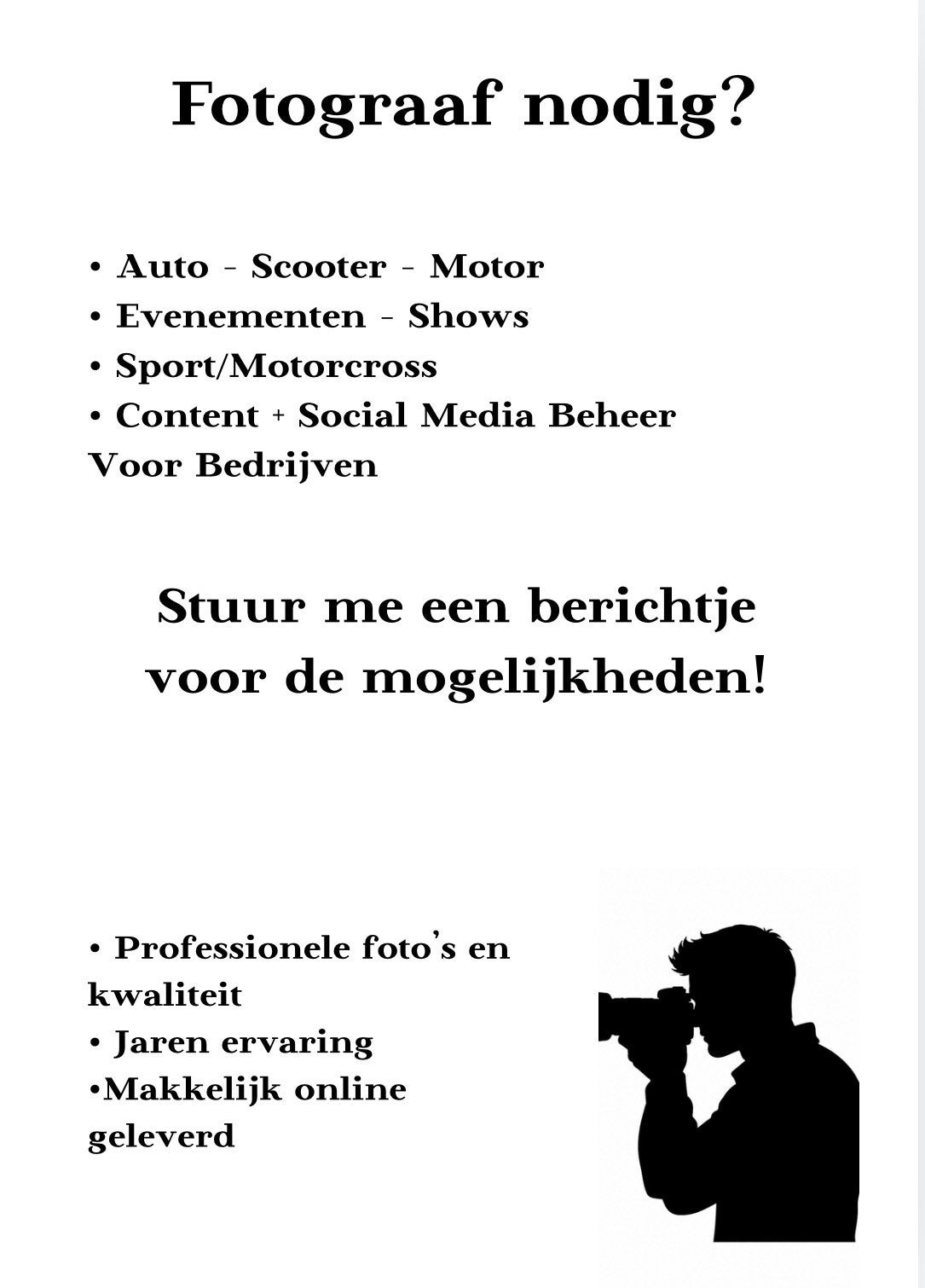 Fotograaf nodig?, Ophalen of Verzenden, Voor 1940, Nieuw, Overige onderwerpen
