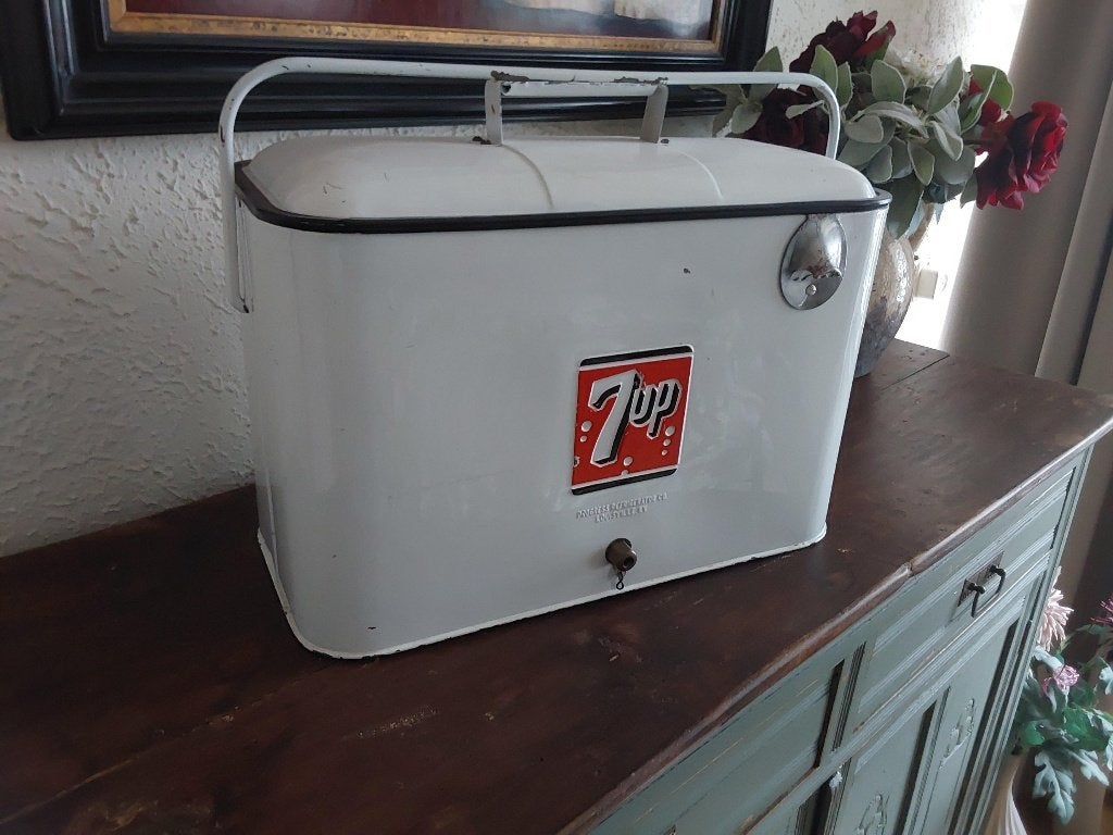 7-UP Koelbox - Airline Origineel +-1950, Verzamelen, Ophalen of Verzenden, Gebruikt
