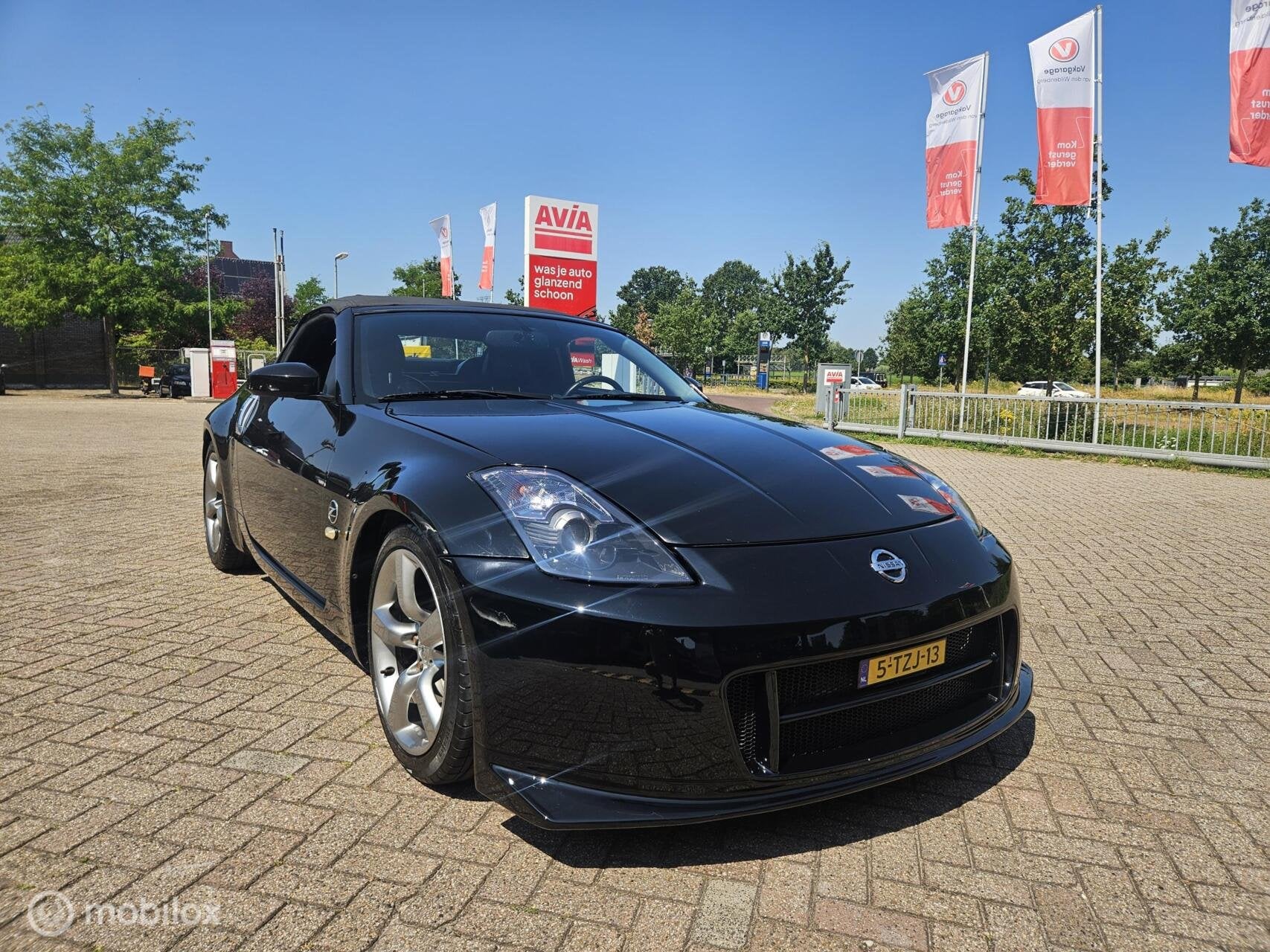Nissan 350Z Roadster 3.5 V6 / AUTOMAAT / UNIEK, Achterwielaandrijving, Gebruikt, Cabriolet, Zwart