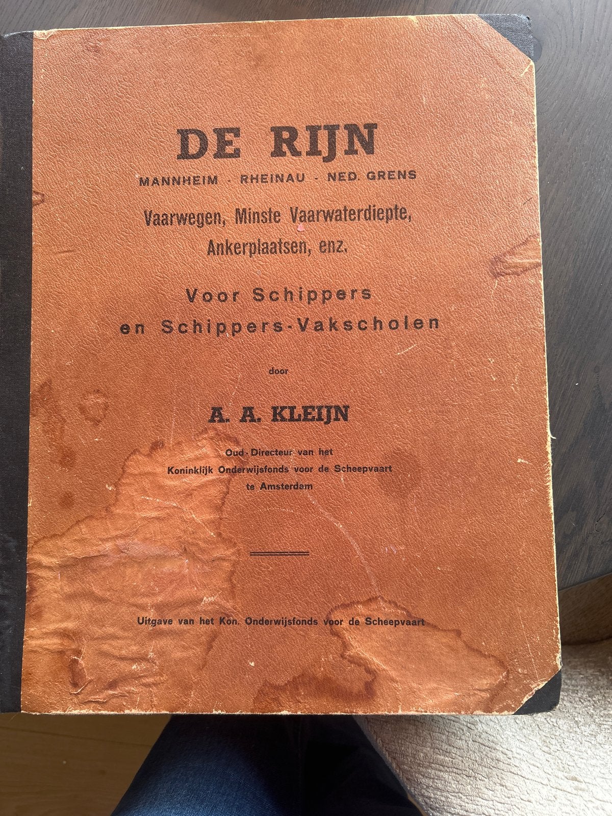 De Rijn: Vaarwegen, Diepte, Ankerplaatsen - A.A. Kleijn, Gelezen, Overige atlassen, 1800 tot 2000, Europa Overig