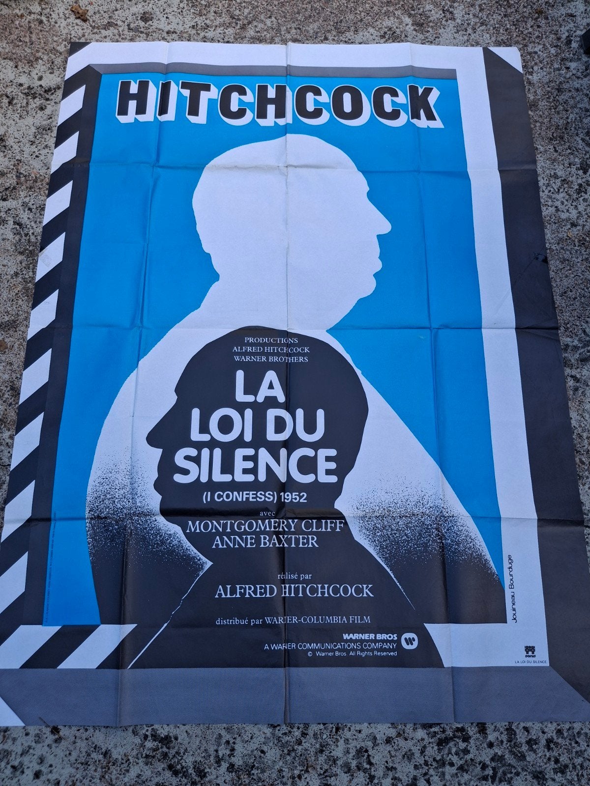 Vintage Franse cinema bioscoop filmposter XXL, Ophalen of Verzenden, Zo goed als nieuw, Deurposter of groter, Film en Tv