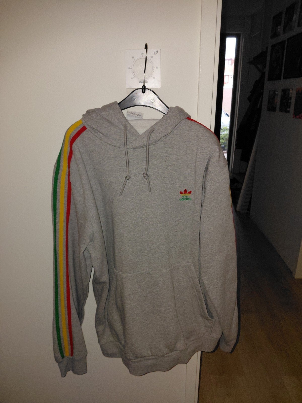 Adidas Rasta gestreepte hoodie - Maat XL, Kleding | Heren, Ophalen of Verzenden, Zo goed als nieuw, Adidas