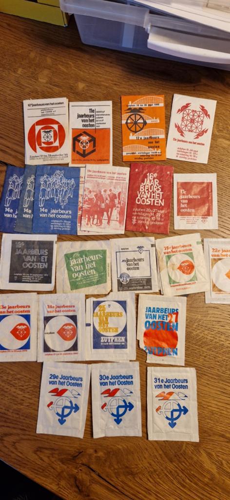 Suikerzakjes Jaarbeurs vh Oosten 1966-1987, Ophalen of Verzenden