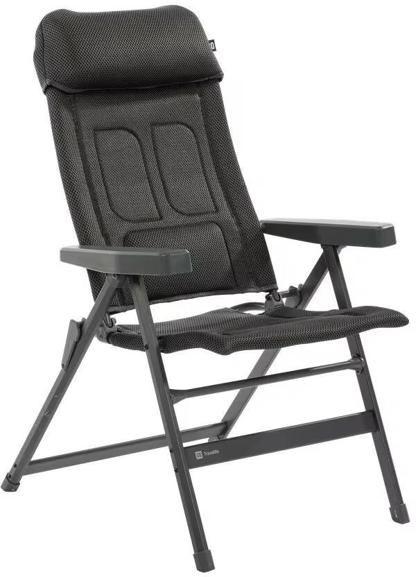 Travellife Lucca standenstoel comfort 2 kleuren, black/grey, Ophalen of Verzenden, Zo goed als nieuw, Campingstoel