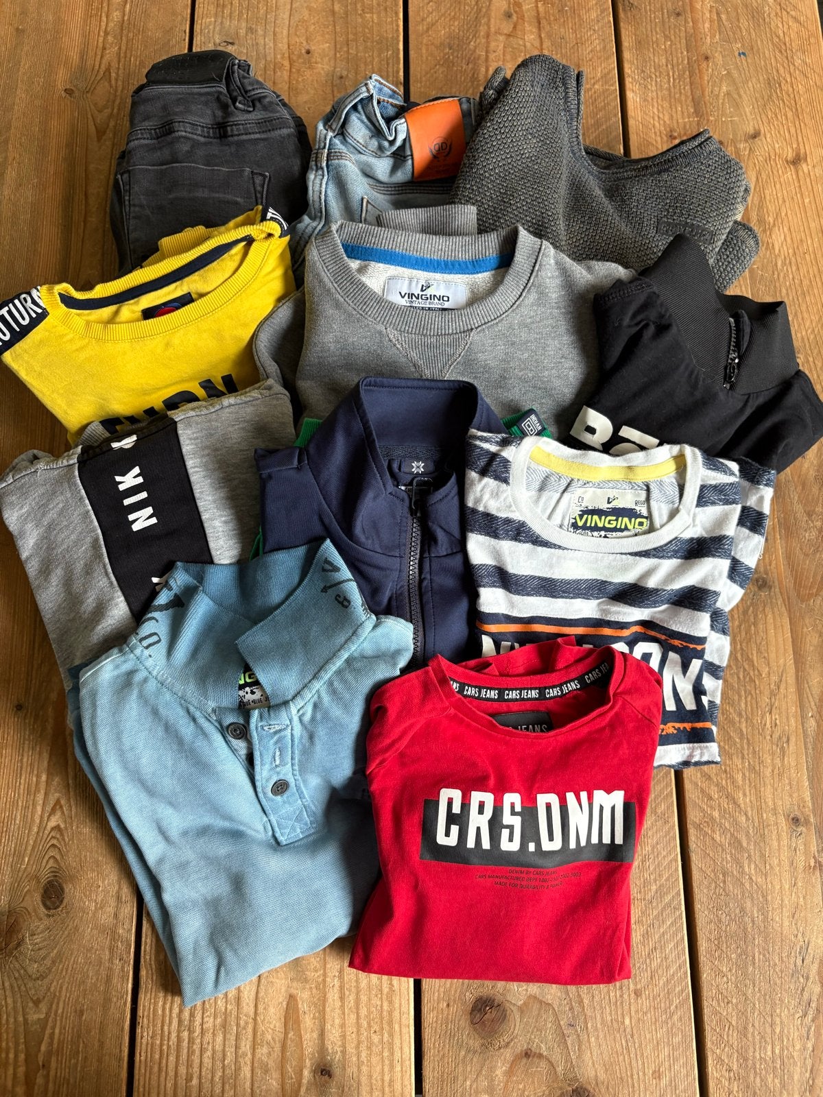 Jongenskleding pakket maat 128 (Vingino, Nik&Nik, Cars Jeans, Ophalen of Verzenden, Gebruikt, Jongen, Broek
