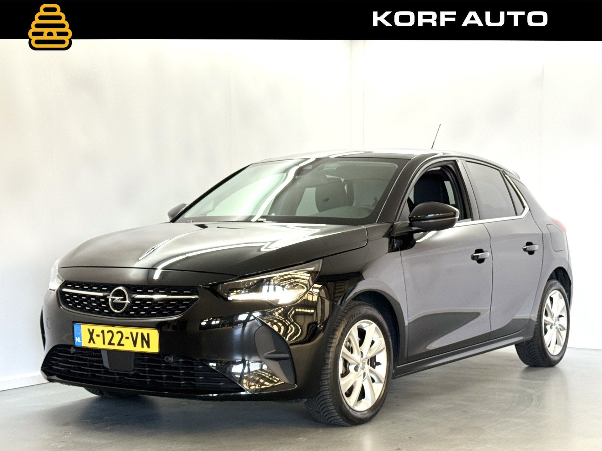 Opel Corsa Elegance 100PK AUT / Camera / Stoelverwarming / C, Auto's, Gebruikt, Zwart, Leder en Stof, 102 pk