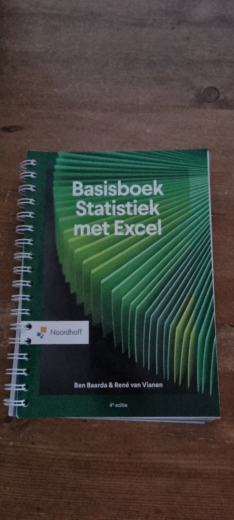 Basisboek Statistiek met Excel, Verzenden, Nieuw, WO, Ben Baarda; René van Vianen