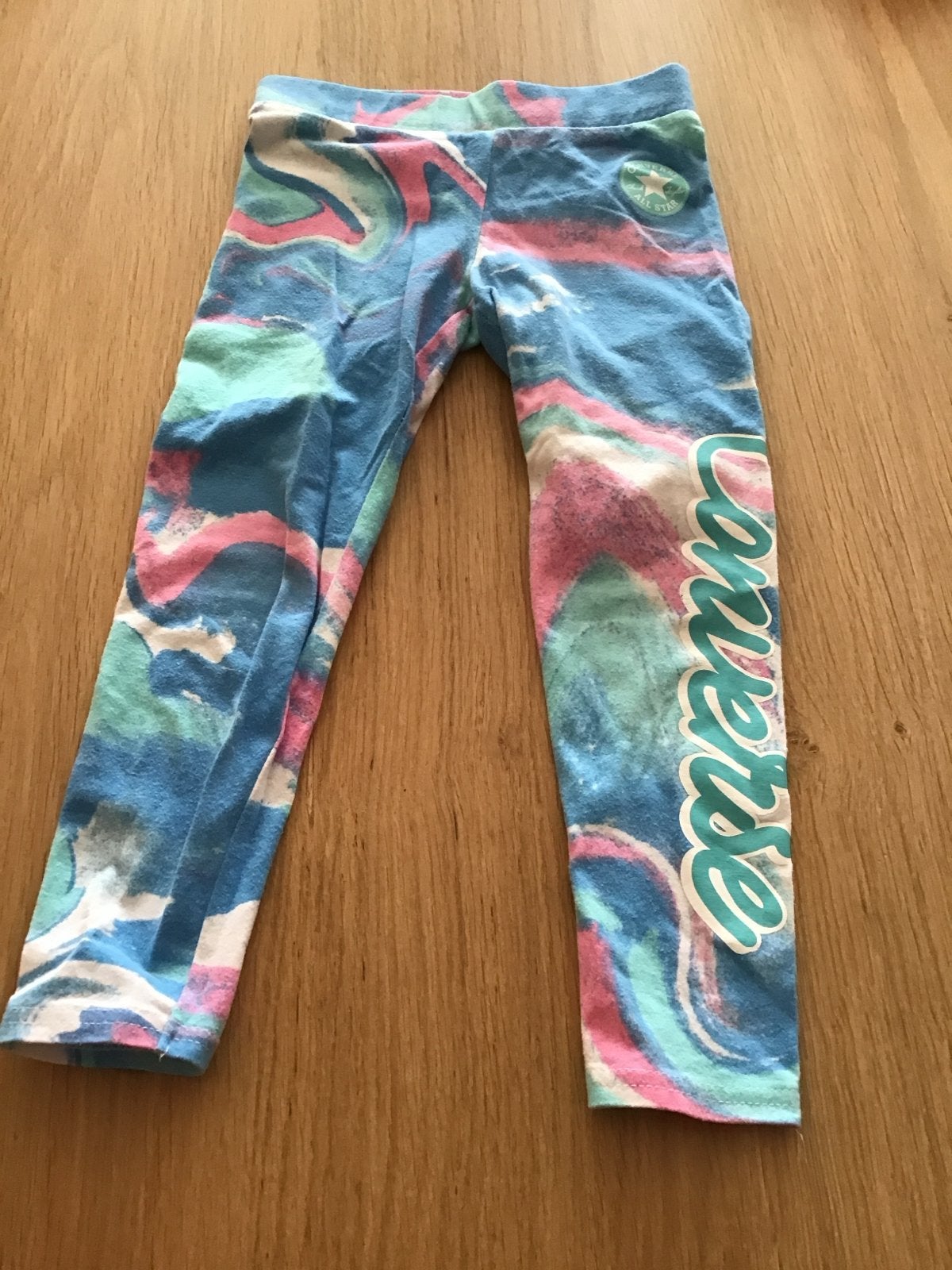 Diverse leggings: Converse, Mini Rodini, panterprint, hartje, Ophalen of Verzenden, Gebruikt, Meisje, Broek